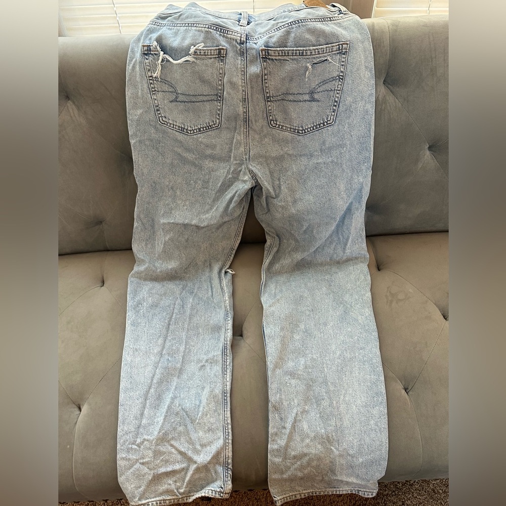 Blue American eagle ripped jeans